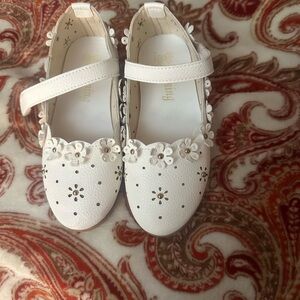 White Floral Kids Shoes